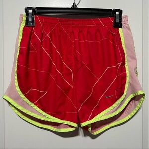 Nike Women’s Athletic Shorts, Red/Yellow